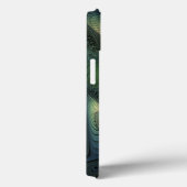 Spiralen Blauwgroen Beige Groene Abstracte Fractal Case-Mate iPhone Case (Achterkant / Rechts)