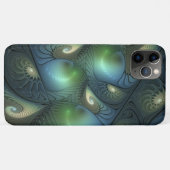 Spiralen Blauwgroen Beige Groene Abstracte Fractal Case-Mate iPhone Case (Achterkant (horizontaal))