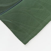 Spiralen Blauwgroen Beige Groene Abstracte Fractal Fleece Deken (Hoek)