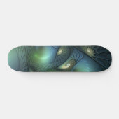 Spiralen Blauwgroen Beige Groene Abstracte Fractal Persoonlijk Skateboard (Horizontaal)