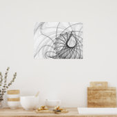Spiralen en gedistilleerde dranken, inkt poster (Keuken)