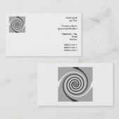 Spiralen in Grijs en Wit. Stijlvolle zwenken. Visitekaartje (Voorkant / Achterkant)