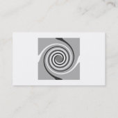 Spiralen in Grijs en Wit. Stijlvolle zwenken. Visitekaartje (Achterkant)