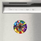 Spiralen van Vreugde Kaleidoscoop Fractal Art Magneet (Insitu (Vaatwasser))