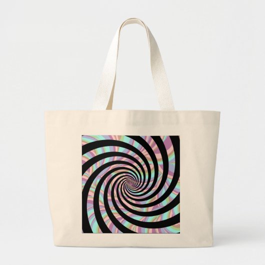 Spiralen veelkleurig - zwart grote tote bag (Voorkant)