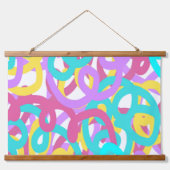 Spiralen voor pasta's Abstract Hangend Wandkleed (Voorkant)
