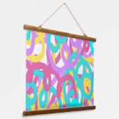 Spiralen voor pasta's Abstract Hangend Wandkleed (Gebogen)