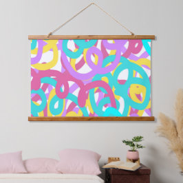 Spiralen voor pasta's Abstract Hangend Wandkleed