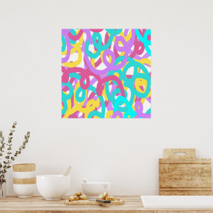 Spiralen voor pasta's Abstract Poster