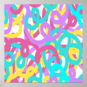 Spiralen voor pasta's Abstract Poster (Voorkant)