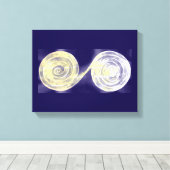 Spiralen Wit Canvas Print (Insitu (Houten vloer))