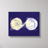 Spiralen Wit Canvas Print (Voorkant)