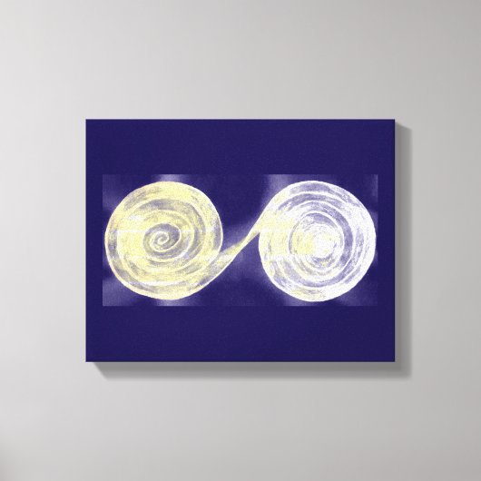 Spiralen Wit Canvas Print (Voorkant)