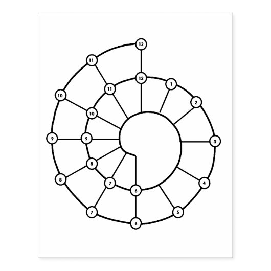 Spiralex Rubber Stamp voor Bullet Journaling Rubberstempel (Afrduk)