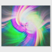 SPIRALFLUO - Psychedelic Colorful Modern Fractal - Cadeaupapier (Vlak)