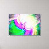 SPIRALFLUO - Psychedelic Colorful Modern Fractal - Canvas Afdruk (Voorkant)