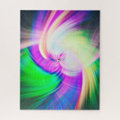 SPIRALFLUO - Psychedelic Colorful Modern Fractal - Legpuzzel (Verticaal)