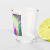 SPIRALFLUO - Psychedelic Colorful Modern Fractal - Shot Glas (Rechts)
