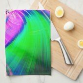 SPIRALFLUO - Psychedelic Colorful Modern Fractal - Theedoek (Quarter Fold)