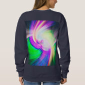 SPIRALFLUO - Psychedelic Colorful Modern Fractal - Trui (Achterkant)