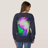 SPIRALFLUO - Psychedelic Colorful Modern Fractal - Trui (Achterkant volledig)