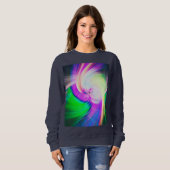 SPIRALFLUO - Psychedelic Colorful Modern Fractal - Trui (Voorkant volledig)
