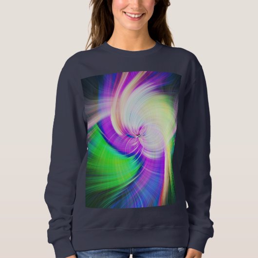 SPIRALFLUO - Psychedelic Colorful Modern Fractal - Trui (Voorkant)