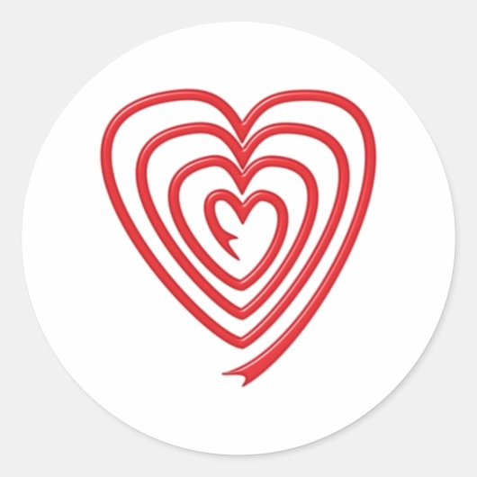 Spiralherz spiral heart ronde sticker (Voorkant)
