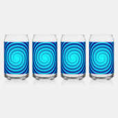 Spiraling Blue Vertigo Blikvorm Glas (Achterkant)