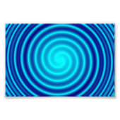 Spiraling Blue Vertigo Foto Afdruk (Voorkant)