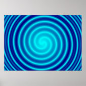 Spiraling Blue Vertigo Poster (Voorkant)