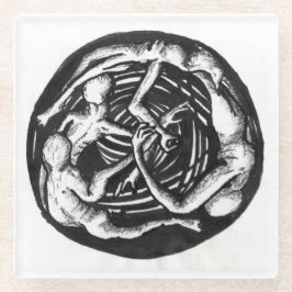 Spiraling Descent Glazen Onderzetter