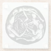 Spiraling Descent Glazen Onderzetter (Achterkant)