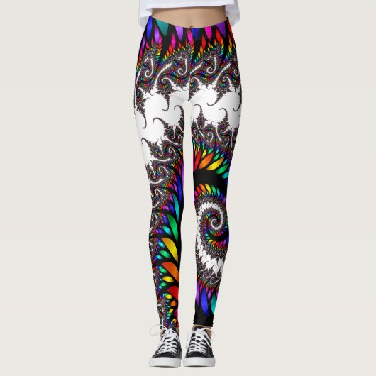 Spiraling Fractale Leggings (Voorkant)