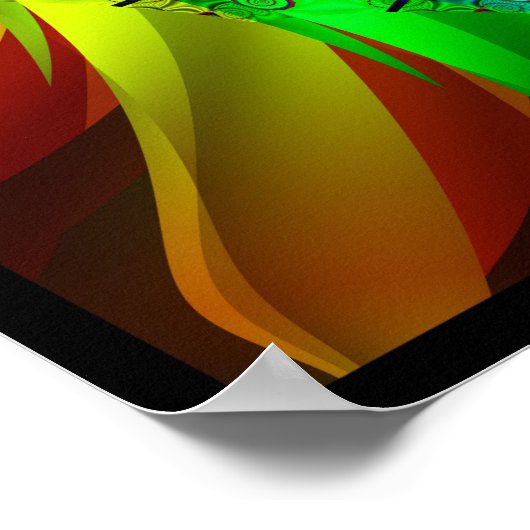 Spiraling Rainbow Petals Poster (Hoek)