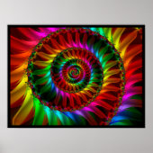 Spiraling Rainbow Petals Poster (Voorkant)