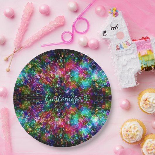 Spiralpapier van glas 2 papieren bordje (Feest)