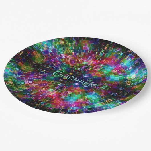 Spiralpapier van glas 2 papieren bordje (Gekanteld)