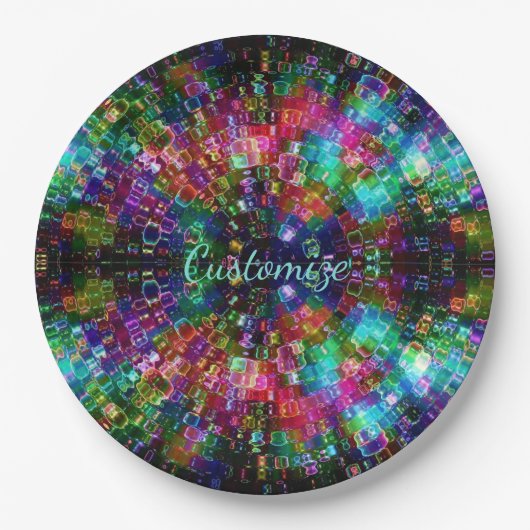 Spiralpapier van glas 2 papieren bordje (Voorkant)