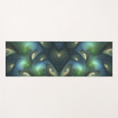 Spirals Beige Green Turquoise Abstracte Fractal Ar Yogamat (Voorkant (horizontaal))