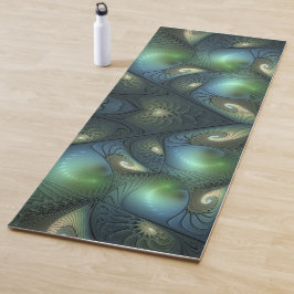 Spirals Beige Green Turquoise Abstracte Fractal Ar Yogamat