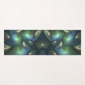 Spirals Beige Green Turquoise Abstracte Fractal Ar Yogamat (Voorkant (horizontaal))
