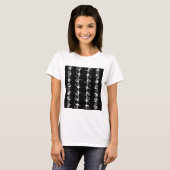 Spirals en Swirls Black and White Pattern T-shirt (Voorkant volledig)