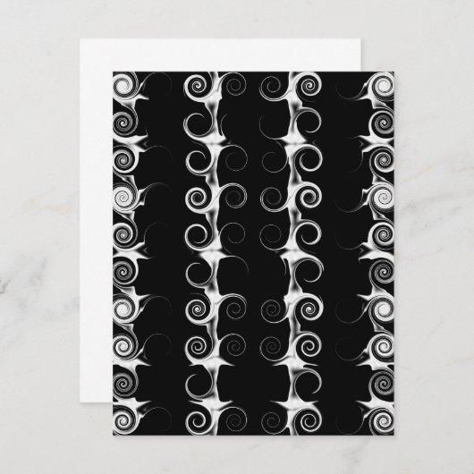 Spirals en Swirls Black en White Pattern Kaart (Voorkant / Achterkant)