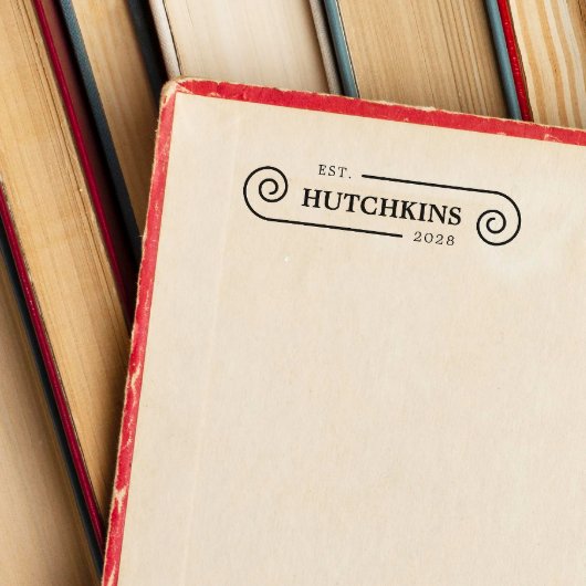 Spirals Familienaam Jaar Vastgesteld Zelfinktende Stempel