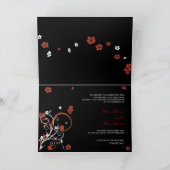 Spirals & Flowers Wedding Invitation Aankondiging2 (Binnen)