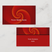 Spirals Fractal Patroon - rood Visitekaartje (Voorkant / Achterkant)