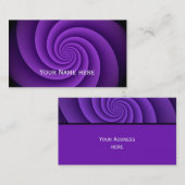 Spirals Fractal Pattern - violet Visitekaartje (Voorkant / Achterkant)