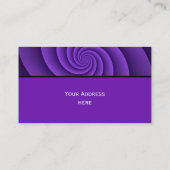 Spirals Fractal Pattern - violet Visitekaartje (Achterkant)
