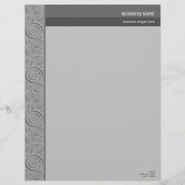 Spirals Patroon 2 Elegant Briefhoofd Ontwerp (Voorkant)